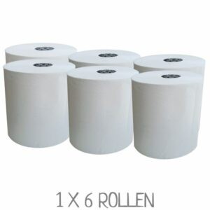 6 x Handtuchrollen günstig / Rollenhandtücher LUCKY Professional 120 m, weiß, 2-lagig HTZ104K